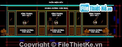File thiết kế File autocad vách ngăn nhôm kiếng